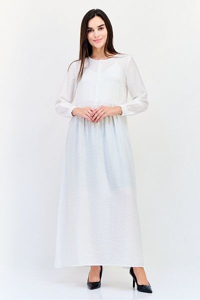 Bebe Women Plain Maxi Dress, White