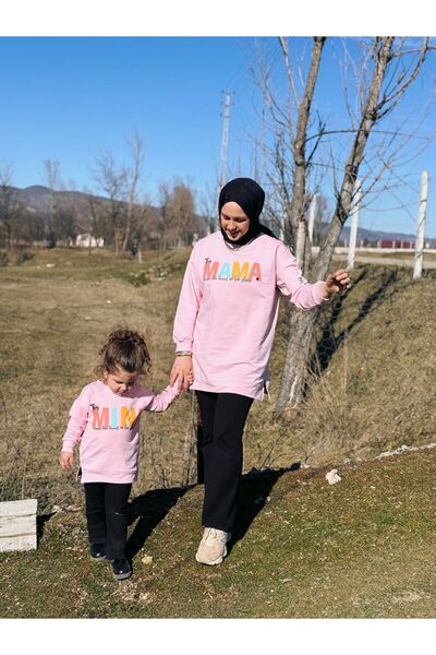 Fatma Kına Fenomen Kids pembe tunik anne kız kombini