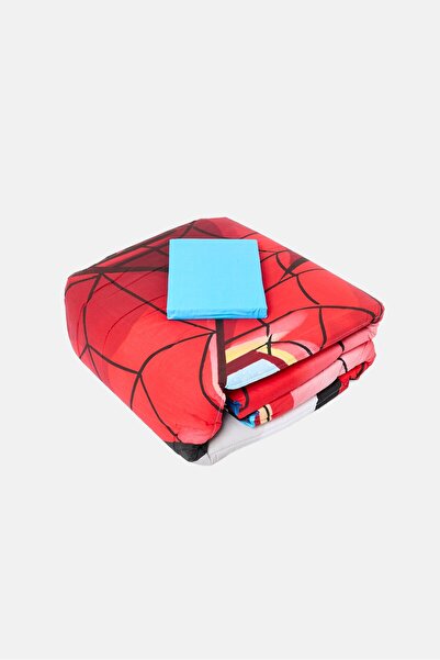 Marvel Spiderman Queen Size 4 Pcs Comforter Set, Red