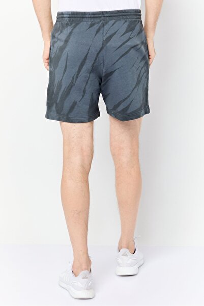 Reebok Men Sportswear Fit Graphic Print 5 Inch Inseam Outdoor Shorts, Dark Grey