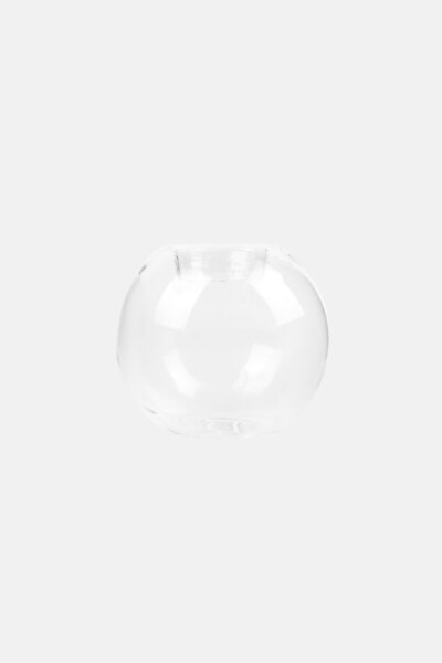 Muy Mucho حامل شموع زجاجي 10 × 8 سم، شفاف