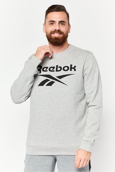 Reebok Men Sportswear Fit Long Sleeves Outdoor Sweatshirt, Grey