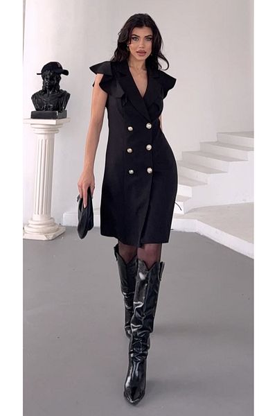 pembekurdelem Women's Design Jacket Dress Black