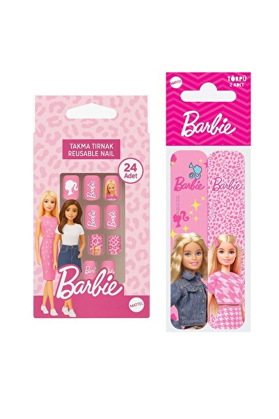 Barbie Lisanslı Takma Tırnak ve Törpü Seti Çocuk
