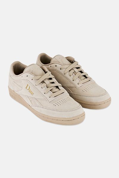 Reebok Kids Boy Club C Revenge Lace Up Tennis Shoes, Taupe