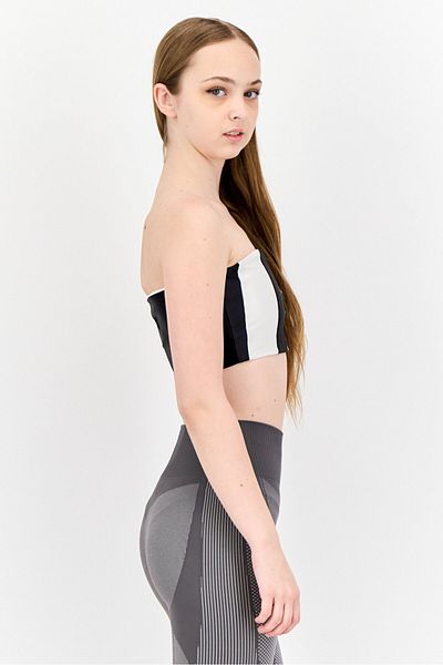 adidas Women Sportswear Fit Strapless Outdoor Loop Tube Top, Multicolor