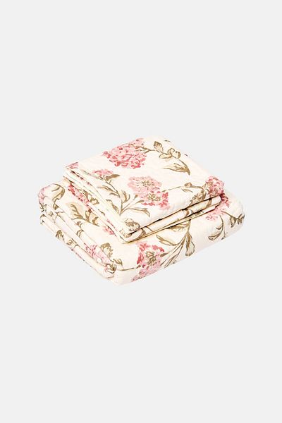 NANETTE LEPORE 3 Pieces Floral Pattern Cotton Feel Bedspread Set, Multicolor
