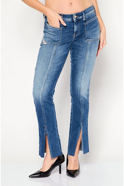 Diesel Women Super Skinny Fit Wash Non-stretchable Denim, Blue