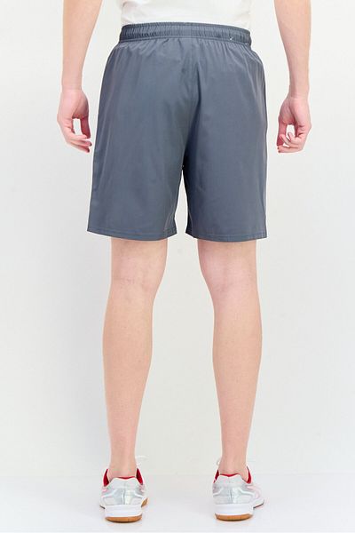 Tapout Men Sportswear Fit Brand Logo Training Shorts, Steel Grey