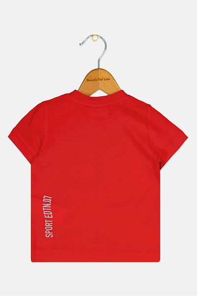 DSquared2 Toddlers Boy Crew Neck Short Sleeve Graphic Print T-shirt, Red