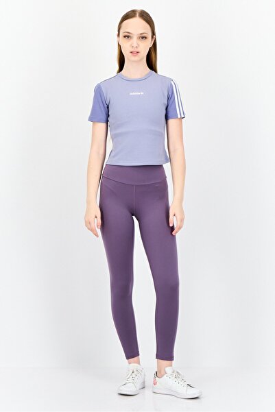 adidas Women Sportswear Fit Short Sleeves Outdoor Top, Purple