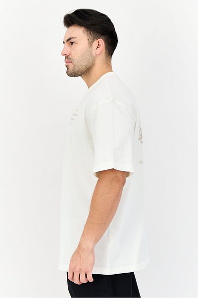 Reebok Men Sportswear Fit Short Sleeve Outdoor T-shirt, Cream