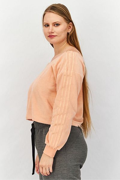 adidas Women Sportwear Fit Long Sleeve Sweatshirt, Peach