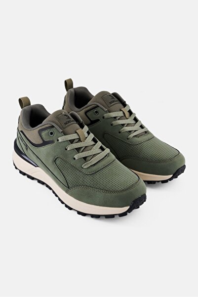 Nordland حذاء كاجوال برباط للرجال، زيتوني