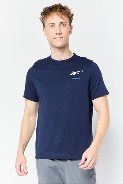 Reebok Men Sportswear Fit Short Sleeve Outdoor T Shirt, Navy