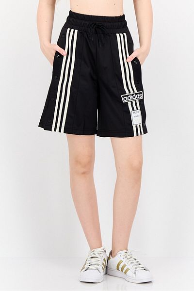 adidas Women Embroidered Logo Outdoor Shorts, Black