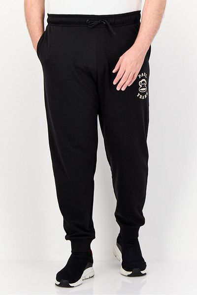 PAUL FRANK Men Regular Fit Brand Logo Jogger Pants, Black