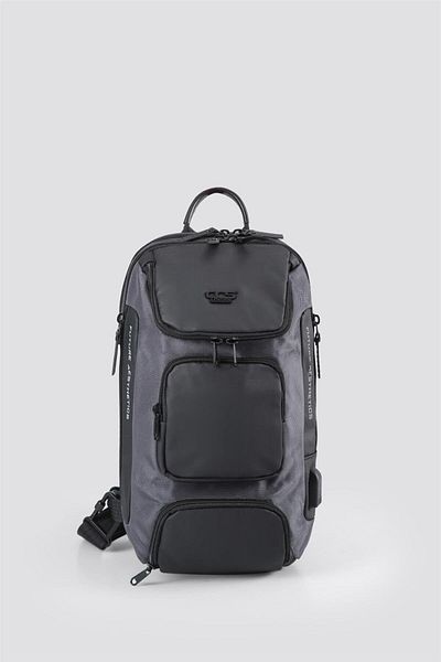 ÇÇS Ççs Uni̇sex Single Strap Back and Chest Crossbody Bag W51461