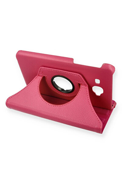 NewFace حافظة سامسونج جالاكسي T280 Tab A 7 360 حافظة جلدية للكمبيوتر اللوحي - وردي 1495849709