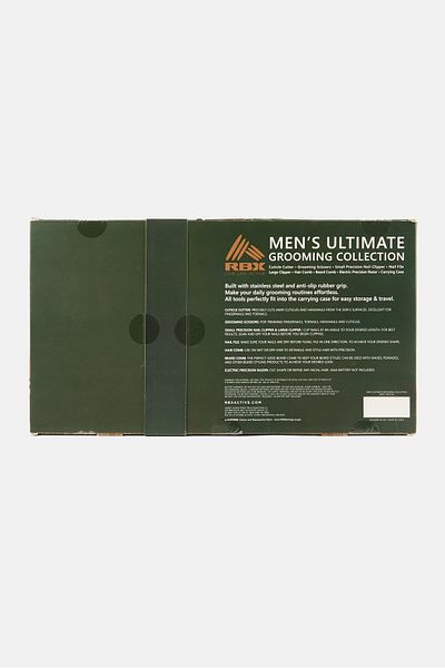RBX Men 9 Piece Of Ultimate Grooming Collection, Black