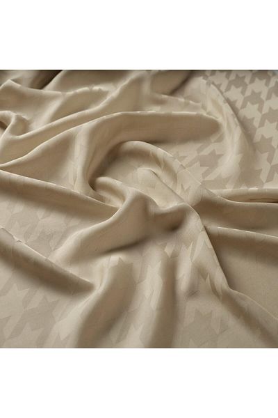 ipekevi Four Seasons Houndstooth Monogram Shawl 04390-Beige