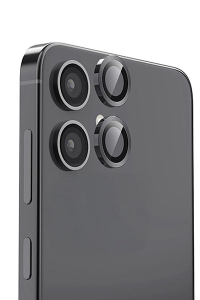 cepmoda متوافق مع هاتف Samsung Galaxy A06 HD "KAMERA LENS PROTECTOR" زجاج مقسى ثلاثي الأبعاد - أسود
