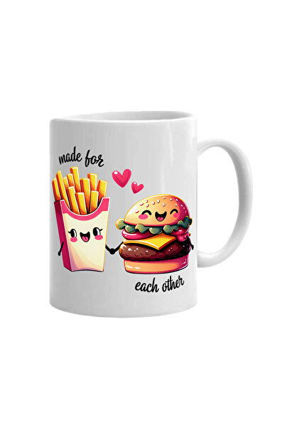 OEM Εξατομικευμένη λευκή κούπα Φτιαγμένη ο ένας για τον άλλον, INOVATIX®. 330 ml