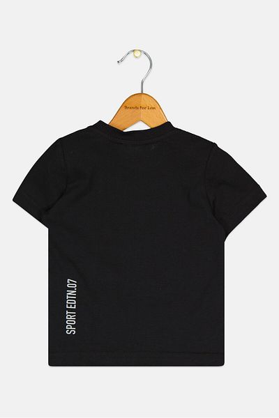 DSquared2 Toddlers Boy Crew Neck Short Sleeve Graphic Print T-shirt, Black