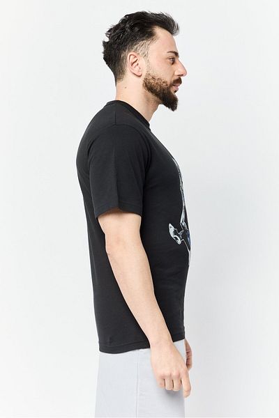 Reebok Men Sportswear Fit Short Sleeve Outdoor T Shirt, Black