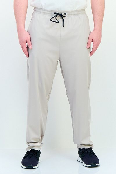 RBX Men Sportswear Fit Brand Logo Training Track Pants, Stone