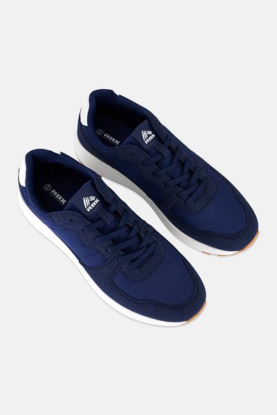 RBX Men Brand Logo Lace Up Outdoor Shoes, Navy