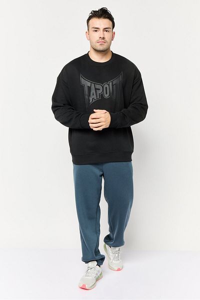 Tapout Men Sportswear Fit Long Sleeve Outdoor Sweatshirt, Black