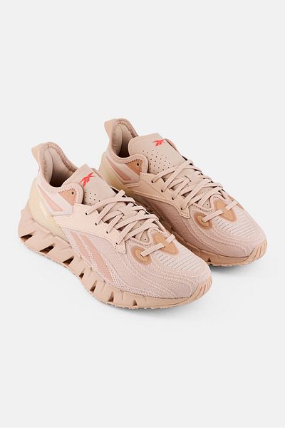 Reebok Women Zig Kinetica 3 Lace Up Running Shoes, Peach