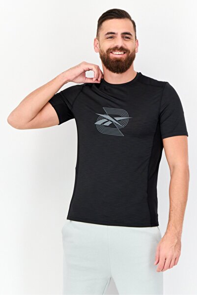 Reebok Men Sportswear Fit Short Sleeves Training T-Shirt, Black