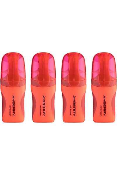 LUXE Berry Mini Highlighter Red Set of 4 Lxshp 1055529