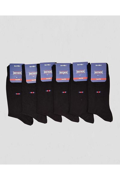 Brothers Κάλτσες με άρωμα Bamboo 6-Piece Long Socket (B29.251.108N- Μαύρο)