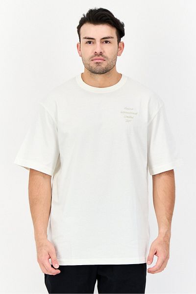 Reebok Men Sportswear Fit Short Sleeve Outdoor T-shirt, Cream