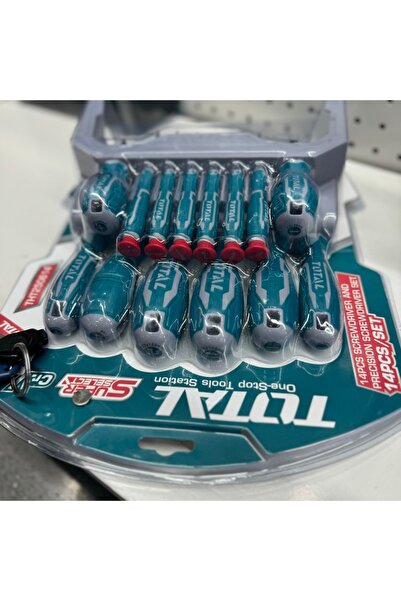 TOTAL 14 Pcs screwdriver and precision screwdriver set - THT250614