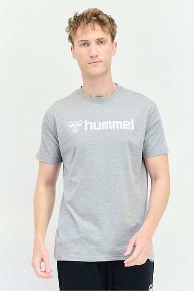 hummel Men Sportswear Fit Short Sleeves Running T-shirt, Grey
