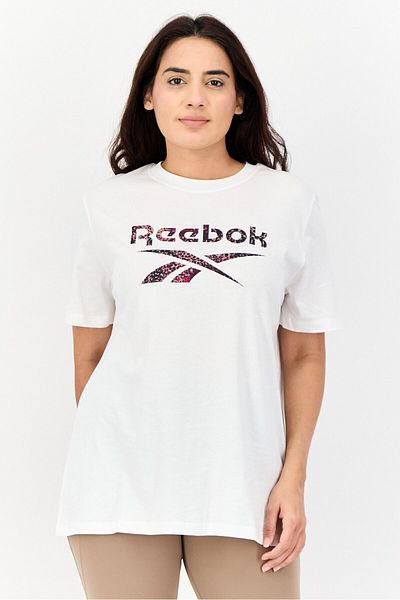 Reebok Women Sportswear Fit Short Sleeves Outdoor T-Shirt, White