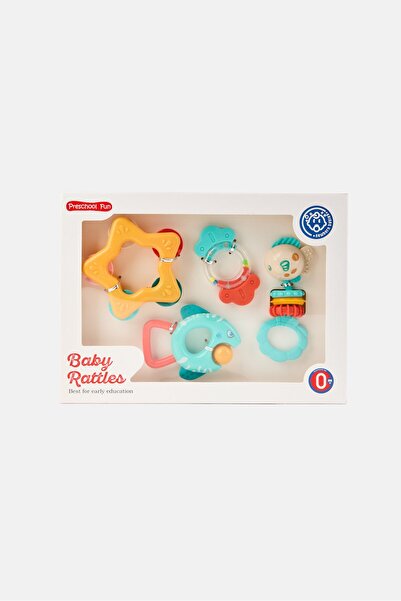 Preschool Fun Baby Rattle Teethers 4 Piece Set