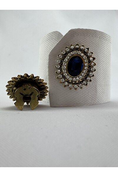 Zaim Aksesuar Büyük Taşlı Çiçek Düğme
