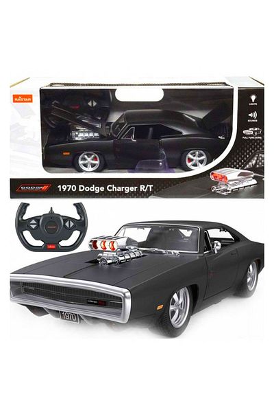 Art Tone Rastar Radio Controlled Car Dodge Charger 1970 F/F R/C 1:16 2.4Ghz with Sound Light 6+