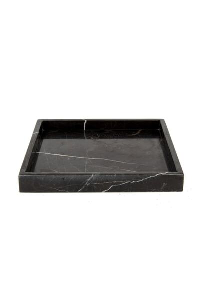 mar&more Plein Black Marble Tray 25x25 Cm