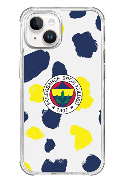 Fenerbahçe iPhone 15 Uyumlu Fenerbahçe Damalı Arma Lisanslı Telefon Kılıfı