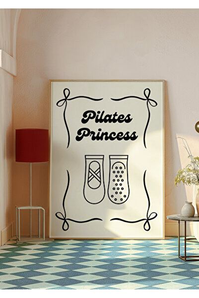 DES VU PRINT Pilates Princess, Pilates Temalı Çerçevesiz Poster, Pilates Posteri