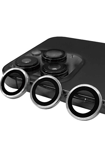 NewFace عدسة كاميرا آيفون 14 برو ماكس راز ميتال - فضي SPTGL