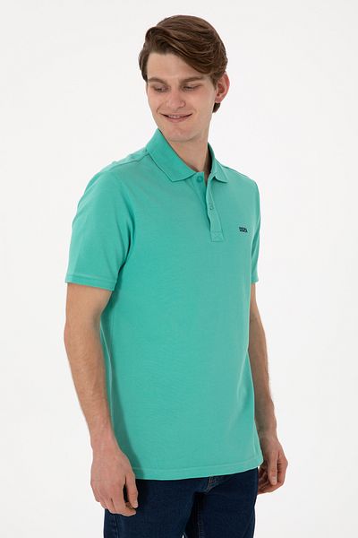 U.S. Polo Assn. Men's Polo Neck Mint Basic T-Shirt 50306007 -Vr090