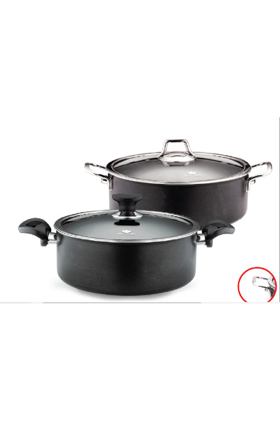 EVİNDA Titanyum metal kulp 32 derin tencere