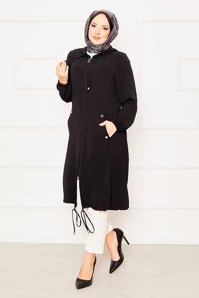 EBRUTESETTÜR Hijab Cap with Hooded Sleeves and Elastic Sleeves